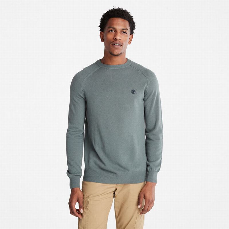 Grey Timberland Crewneck Raglan Jumpers | 9588134