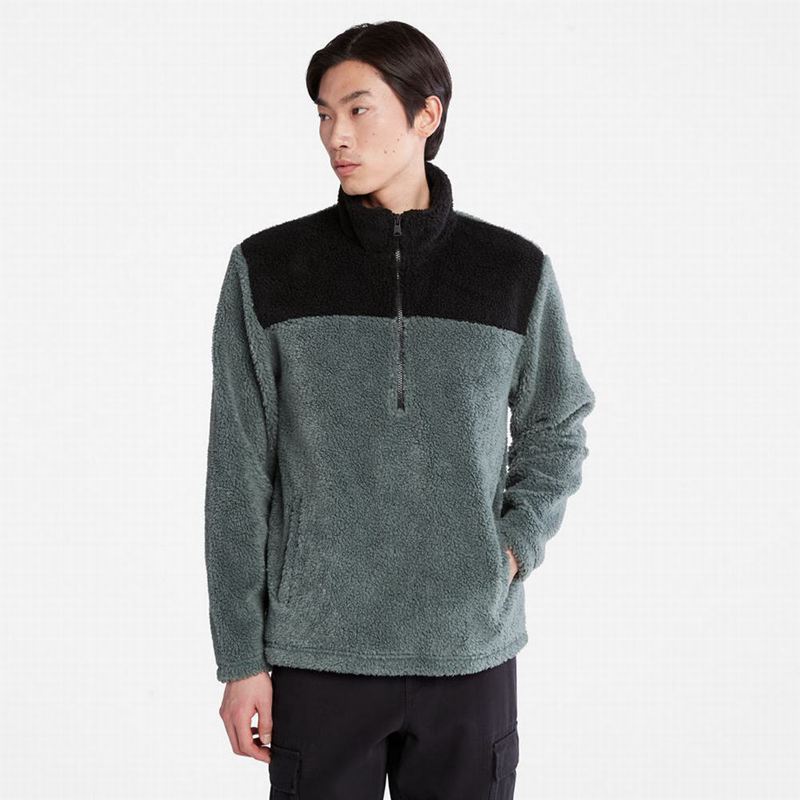 Grey Timberland Half-zip Fleece Jackets | 82094584