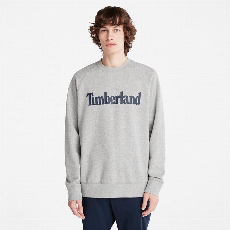Grey Timberland Heritage Logo Sweatshirts | 52951454