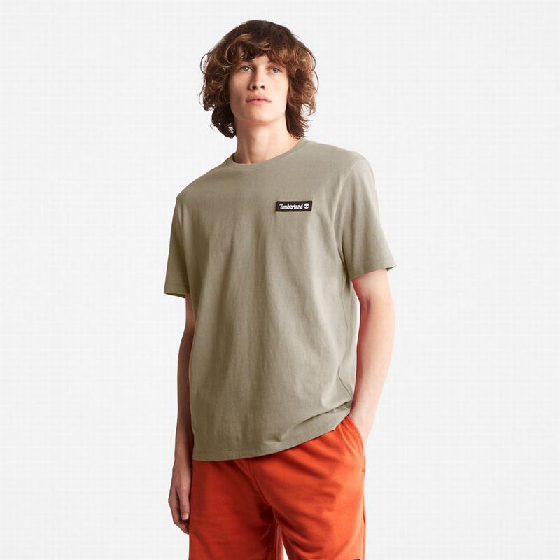 Grey Timberland Logo T-Shirts | 80333593