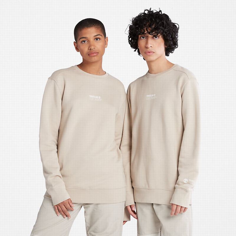 Grey Timberland Luxe Comfort Essentials Raglan Refibra Sweatshirts | 81555457