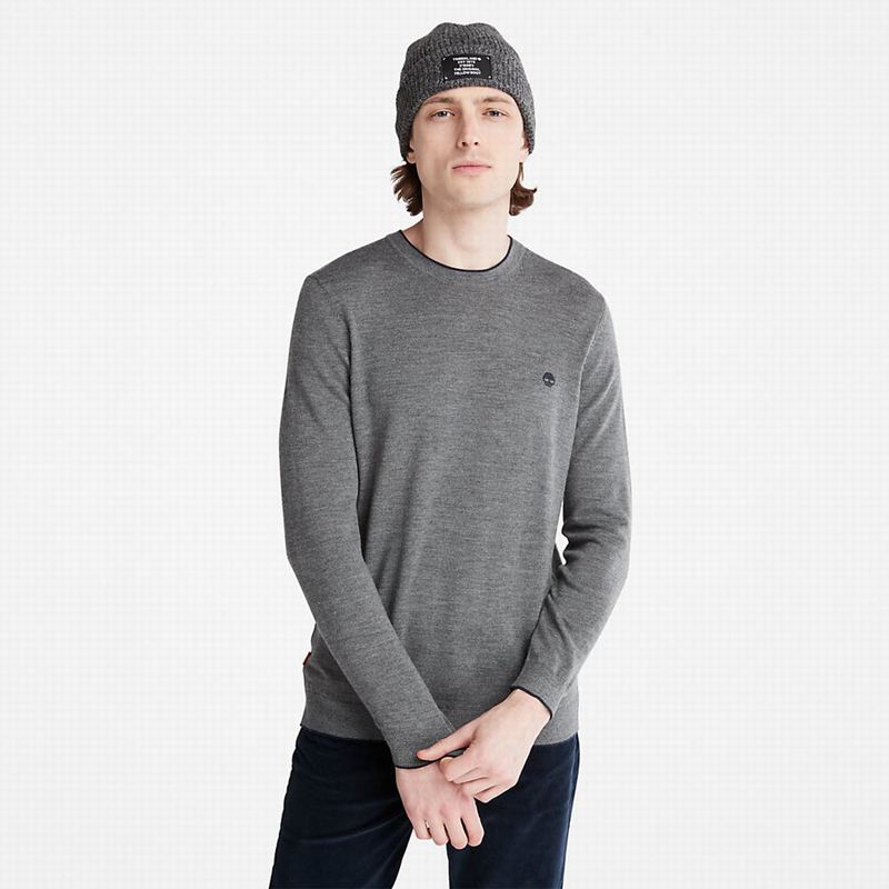 Grey Timberland Nissitissit River Merino Wool Sweaters | 76683445