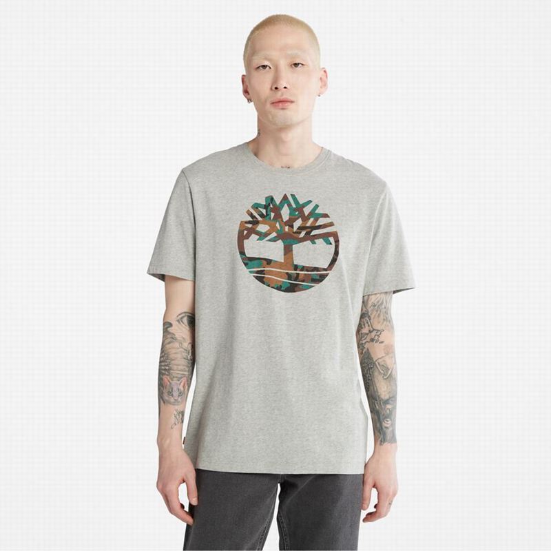 Grey Timberland Organic Cotton Resort T-Shirts | 61223913