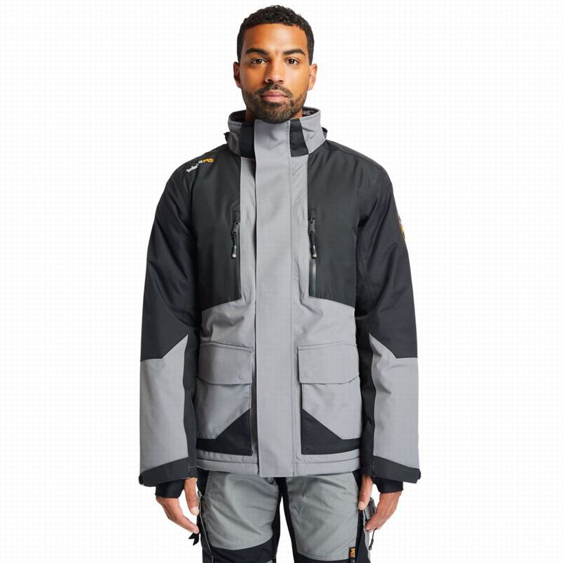 Grey Timberland Outdoor Mountain Town Insulated Work Jackets | 20683046