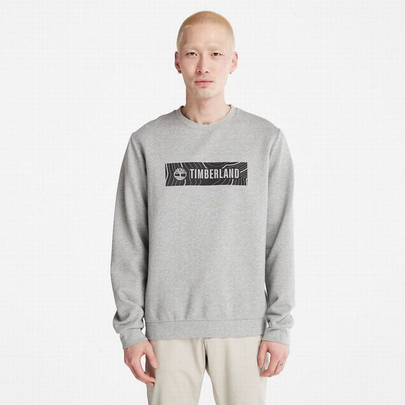 Grey Timberland Oyster River Logo Sweatshirts | 34960831