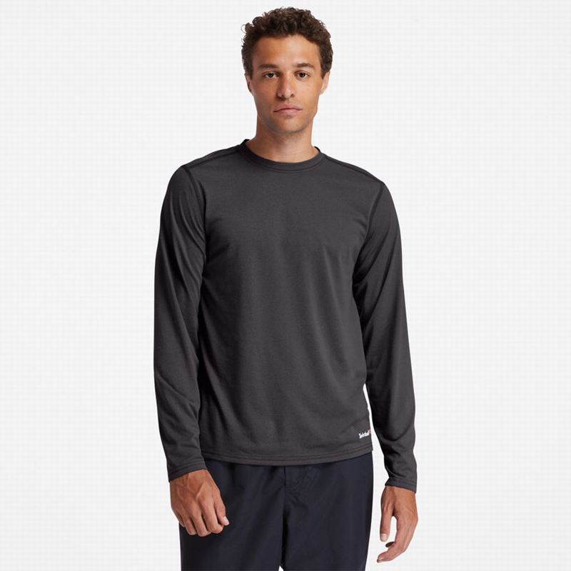 Grey Timberland PRO Wicking Good Short-Sleeve Long Sleeve | 13881120