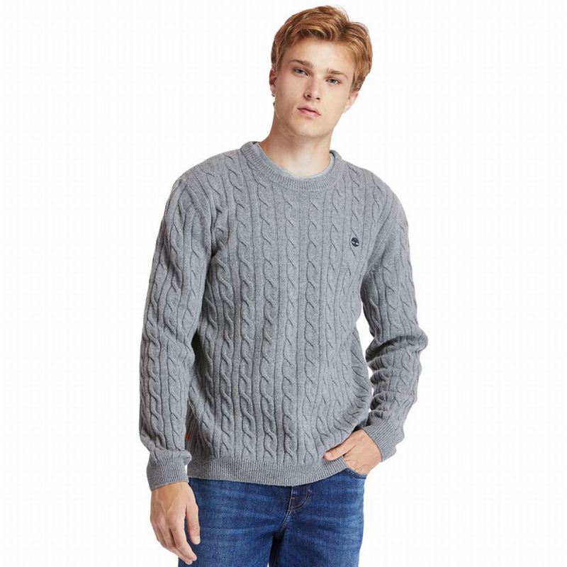 Grey Timberland Phillips Brook Cable-knit Sweaters | 44784110