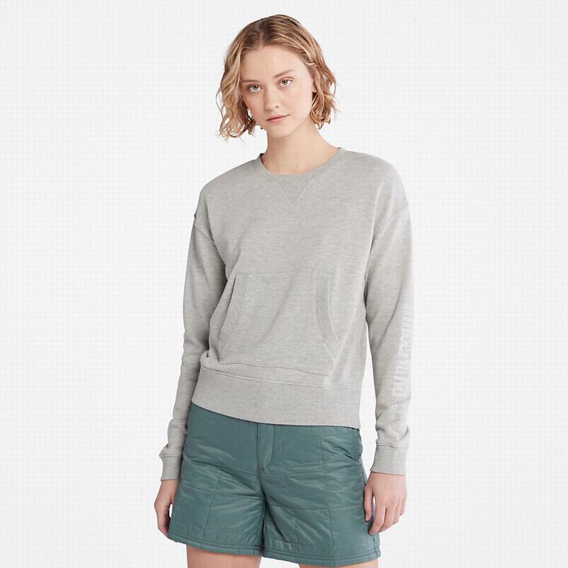 Grey Timberland Pouch-Pocket Sweatshirts | 92694913