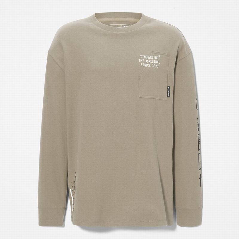 Grey Timberland Progressive Utility Graphic Long Sleeve | 46828985