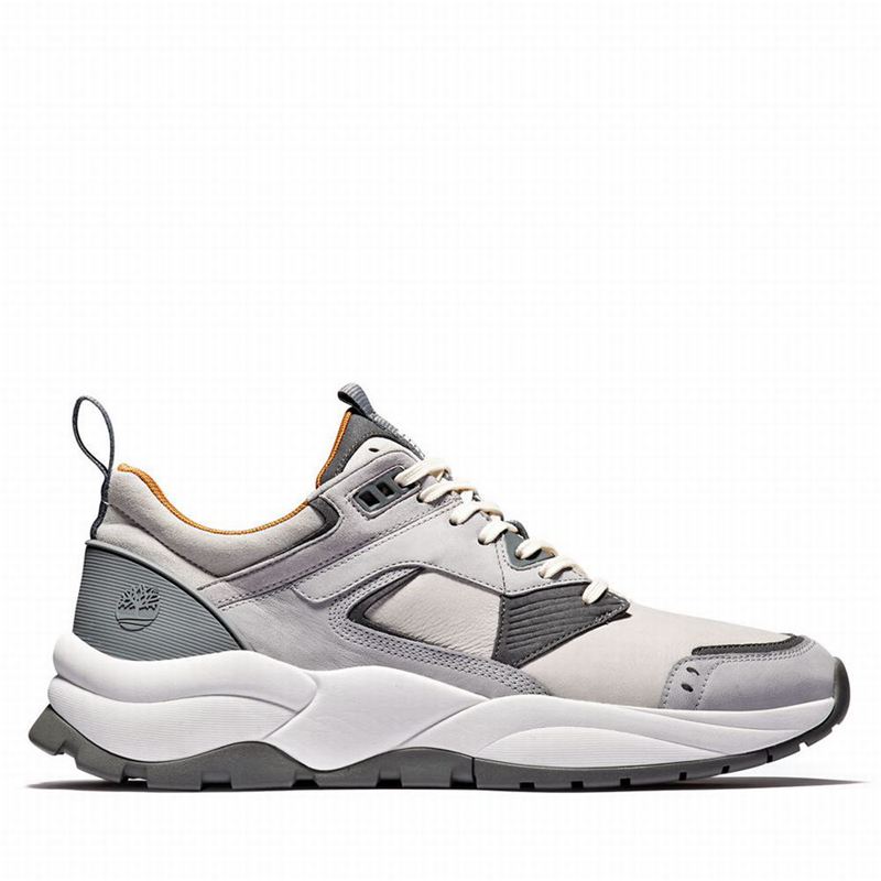 Grey Timberland Tree Racer Leather Sneakers | 51992359