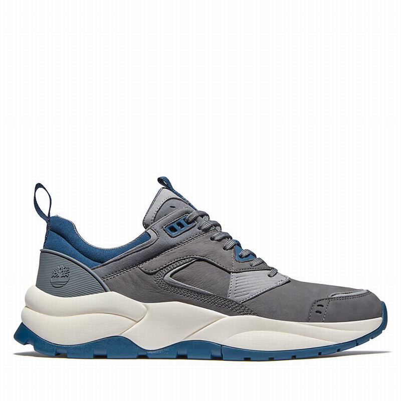 Grey Timberland Tree Racer Leather Sneakers | 90302798