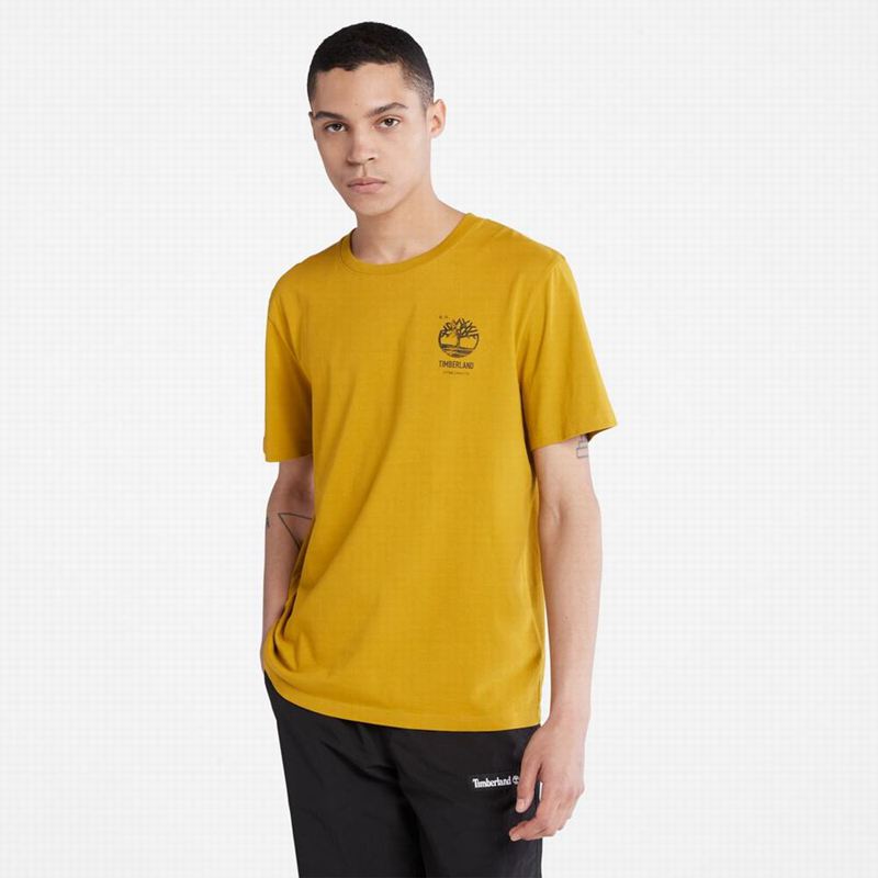 Mustard Timberland PRO Base Plate Wicking T-Shirts | 60597506