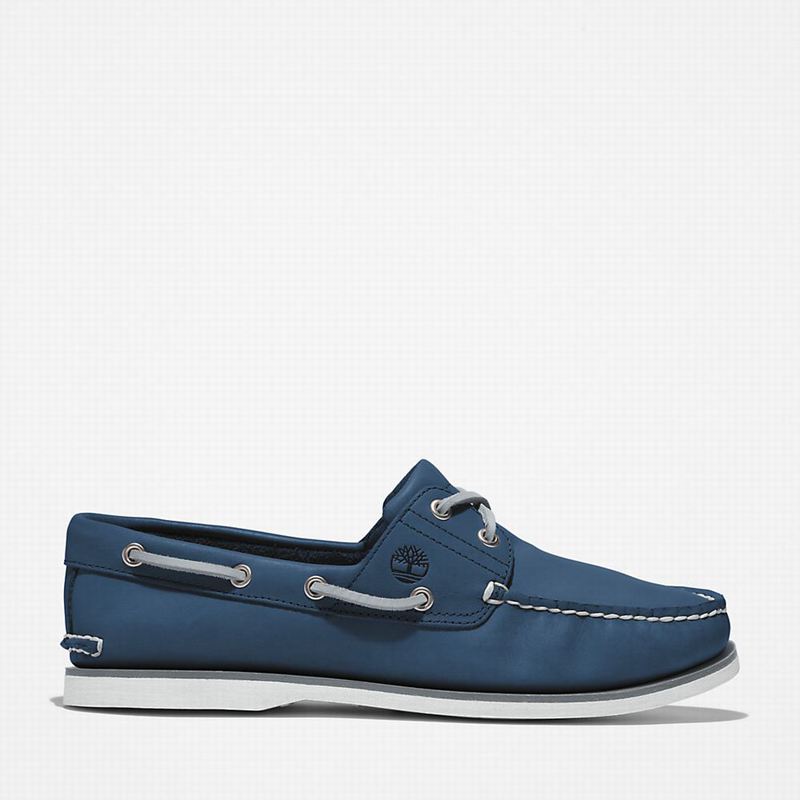Navy Timberland 2-Eye Classic Boat Shoes | 21519121