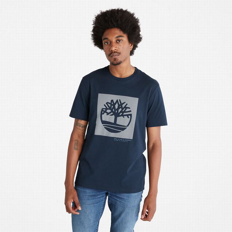 Navy Timberland Anti-Odour Supima Cotton T-Shirts | 22849683