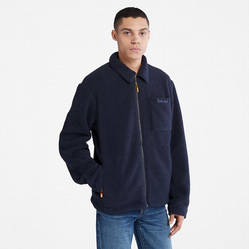 Navy Timberland Axis Peak Fleece Jackets | 81072368