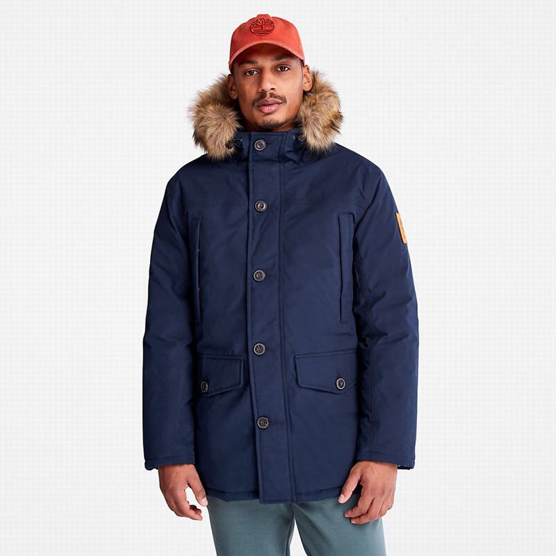 Navy Timberland Boundary Peak Waterproof Insulated Parka | 56601732