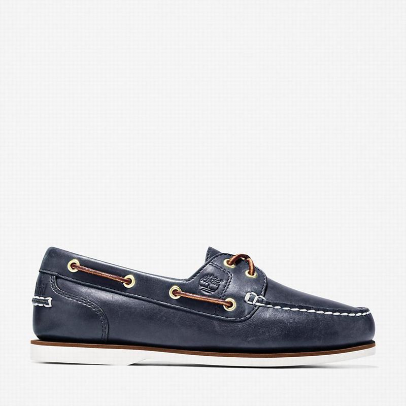 Navy Timberland Classic 2-Eye Boat Shoes | 85661762