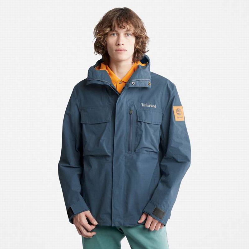 Navy Timberland Coastal Cool Bomber Waterproof Jackets | 19894754