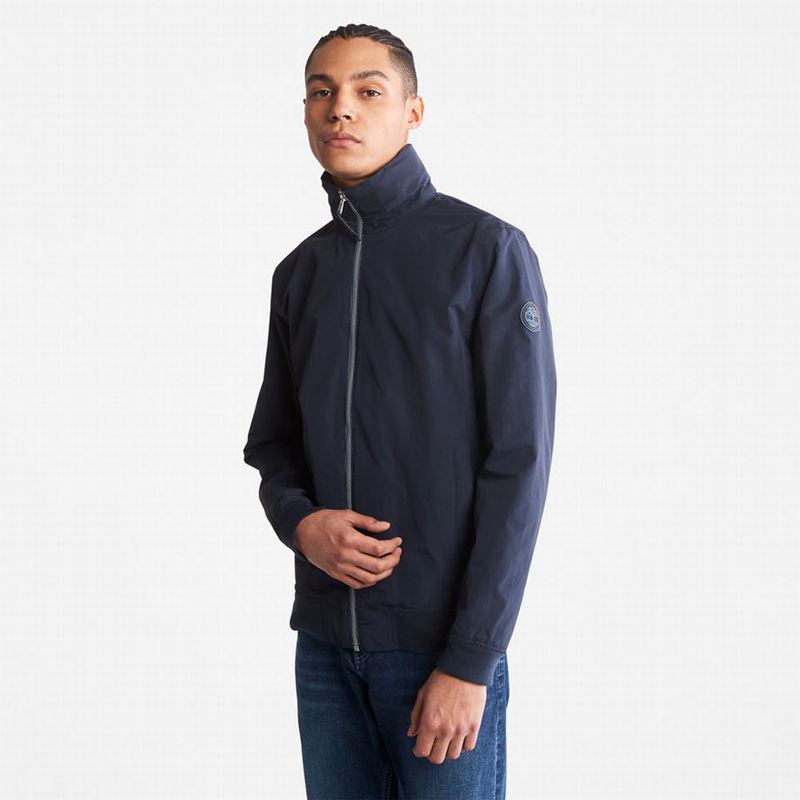 Navy Timberland Corduroy Zip Overshirt Jackets | 16894994