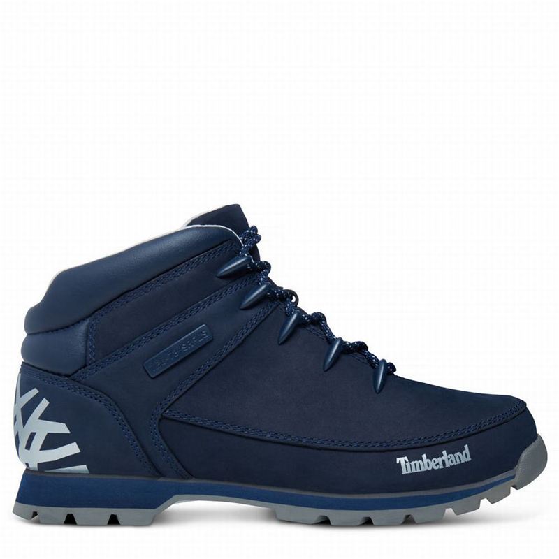 Navy Timberland Euro Sprint Mid Hiking Boots | 67289440