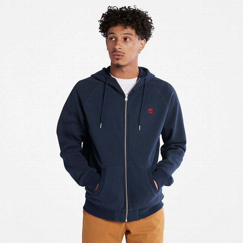 Navy Timberland Exeter River Zip Hoodie | 70683697