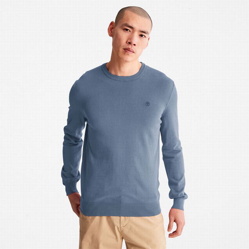 Navy Timberland Garment-Dyed Sweatshirts | 65003333