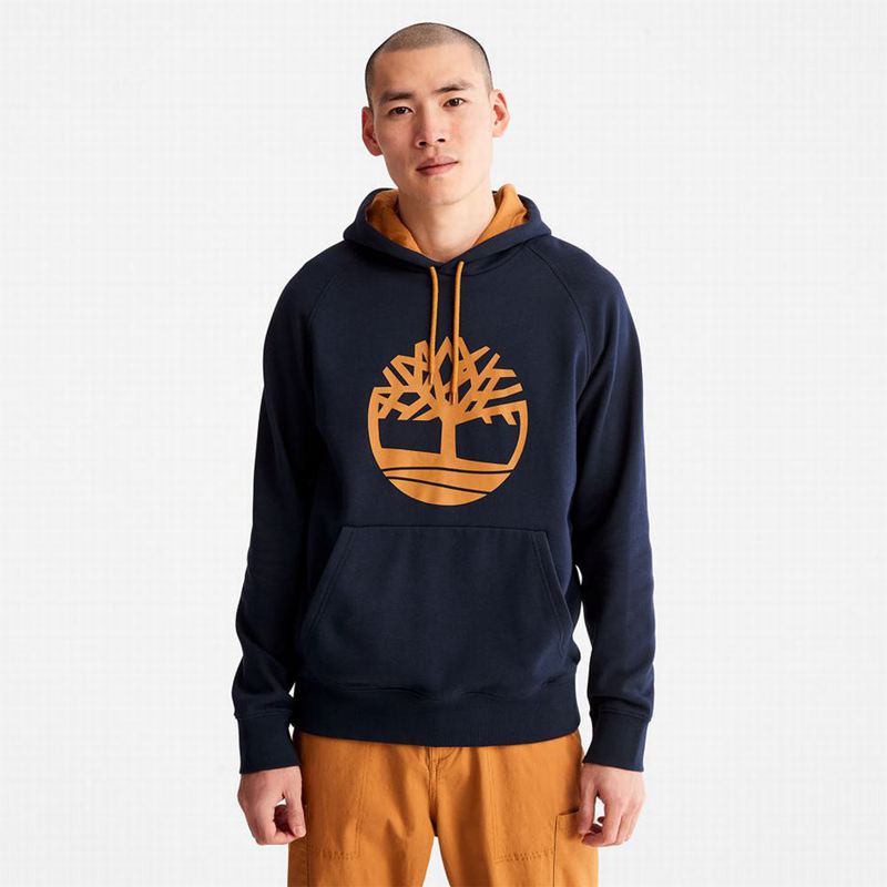 Navy Timberland Heritage Logo Hoodie | 85306509
