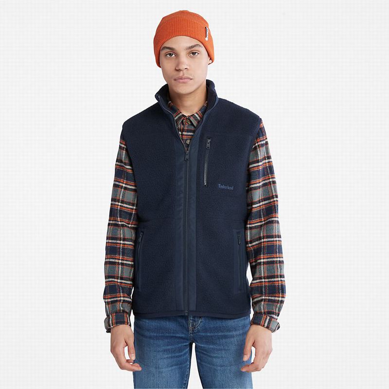 Navy Timberland High-Pile Fleece Vest | 31804050