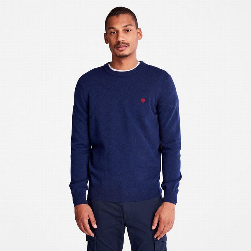 Navy Timberland Knox River Sweaters | 91676871