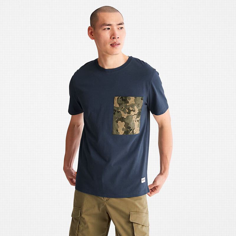 Navy Timberland Outdoor Archive T-Shirts | 48132235