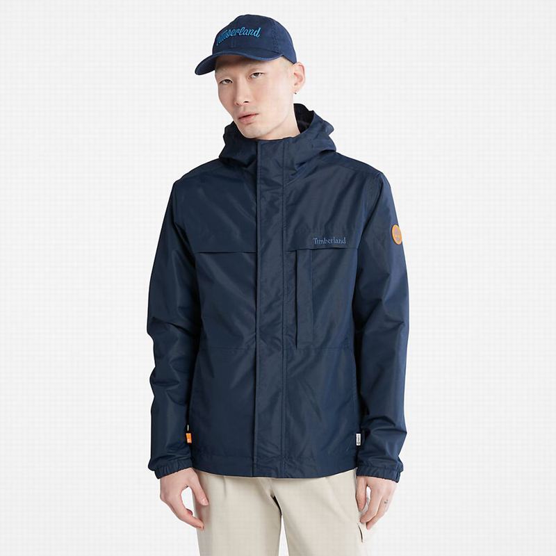 Navy Timberland Outdoor Heritage Waterproof Jackets | 99371749