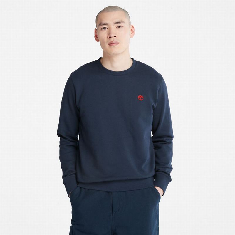 Navy Timberland Oyster River Sweatshirts | 32182709