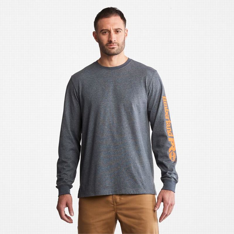 Navy Timberland PRO Base Plate Blended Short-Sleeve T-Shirts | 7999861