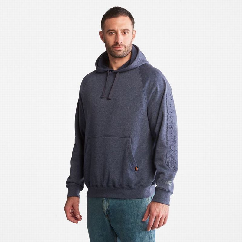 Navy Timberland PRO Hood Honcho Sport Embossed Logo Pullover Hoodie | 16952563