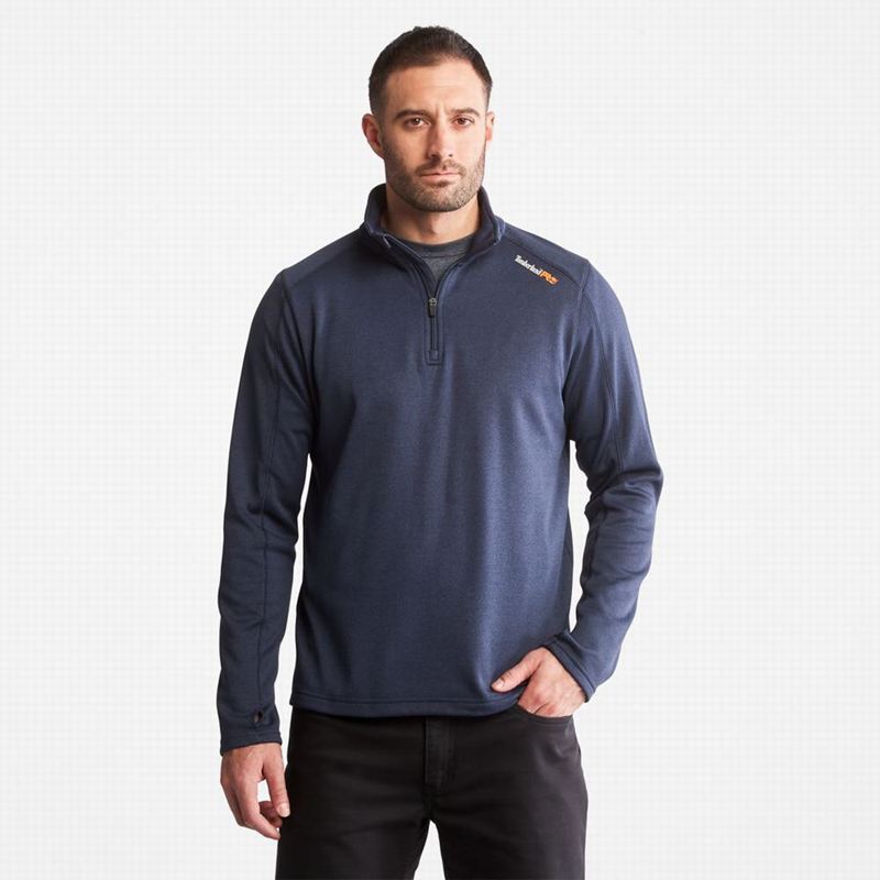 Navy Timberland PRO Understory Quarter-Zip Fleece Long Sleeve | 68222227