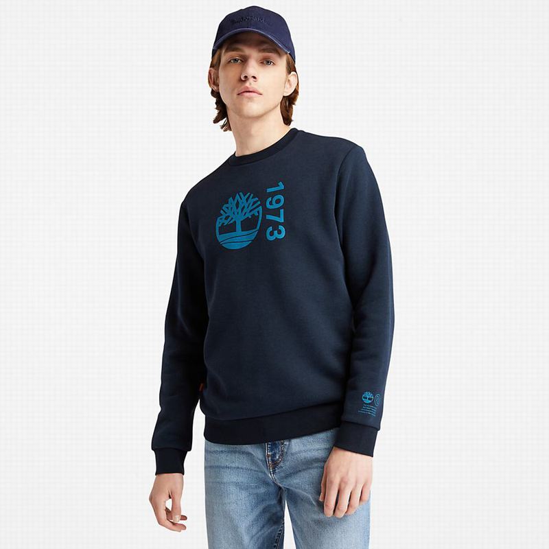 Navy Timberland Re-Comfort EK+ Sweatshirts | 69840161