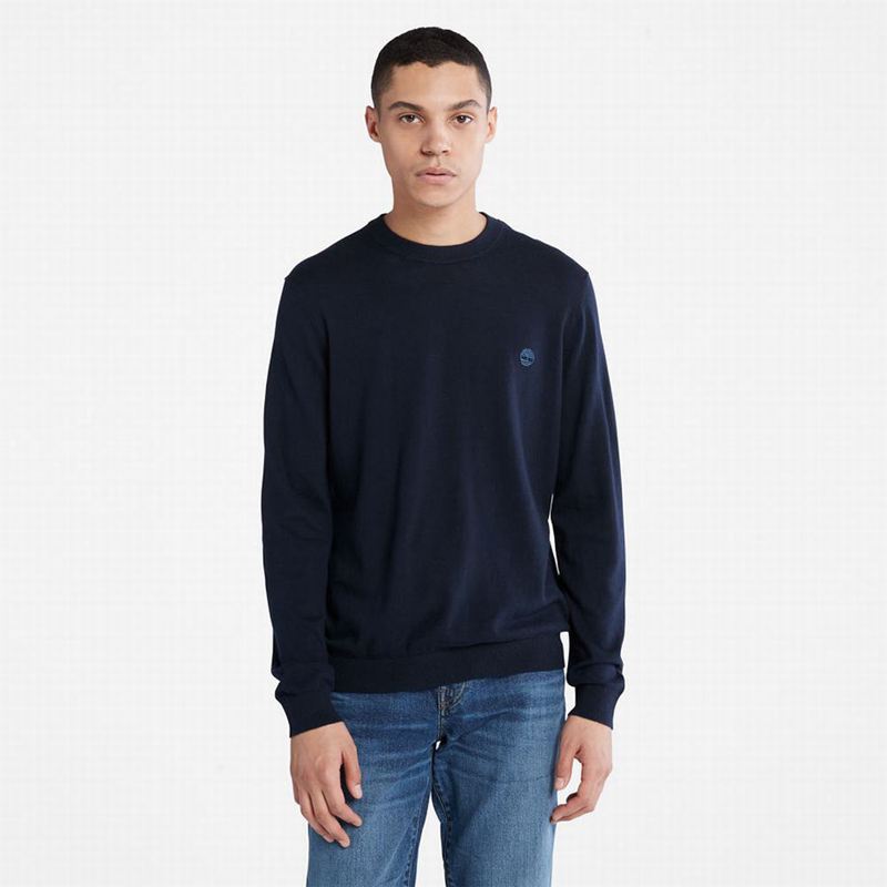 Navy Timberland Warm Crew Jumpers | 27546061