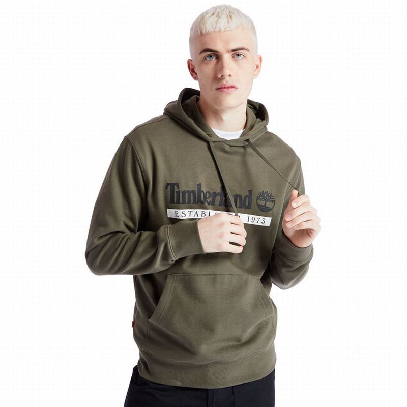 Olive Timberland 1973 Hooded Sweatshirts | 83410812