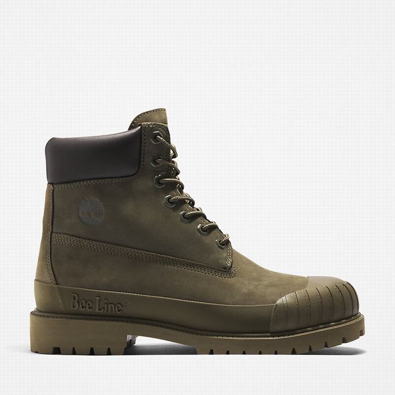 Olive Timberland 6 Inch Rubber Toe Boots | 96544909