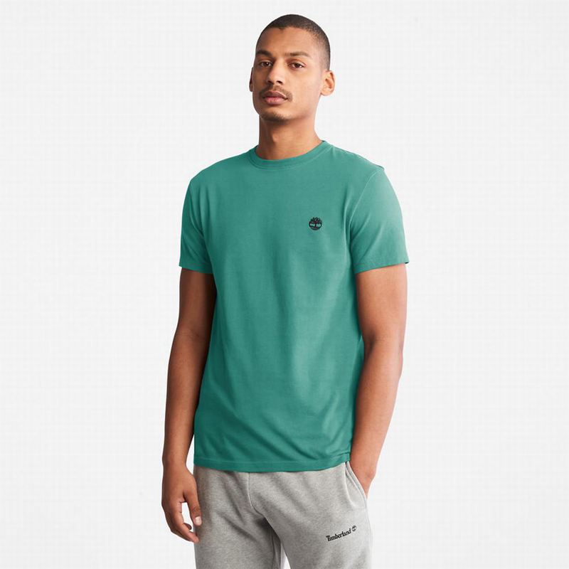 Olive Timberland Boot Logo T-Shirts | 53101959