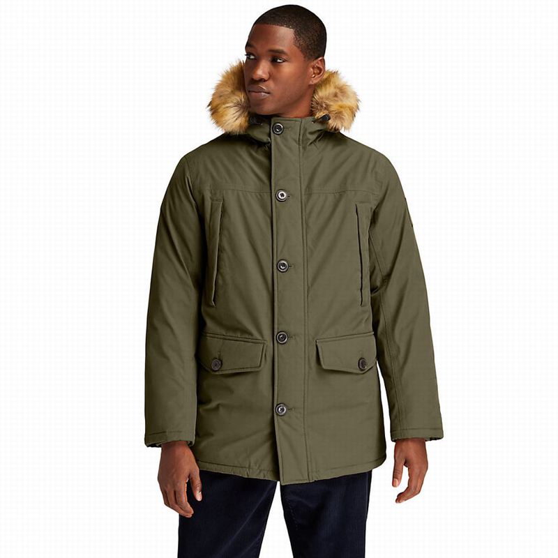 Olive Timberland Boundary Peak Waterproof Insulated Parka | 51569773