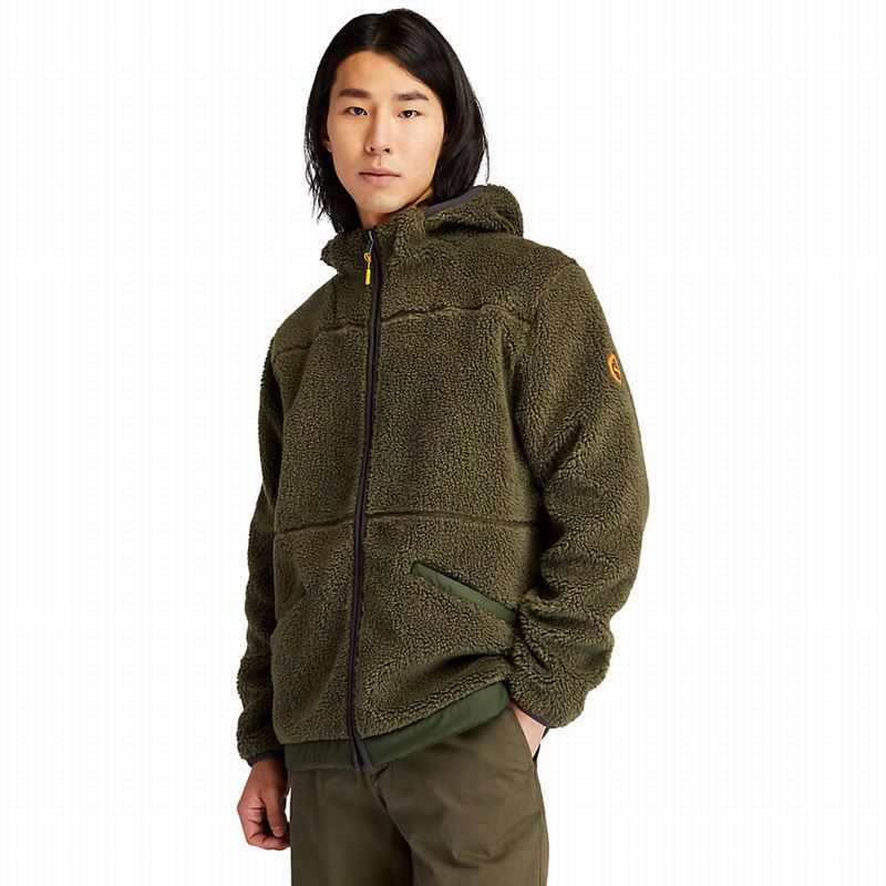 Olive Timberland Ecoriginal Reversible Fleece Jackets | 8649189