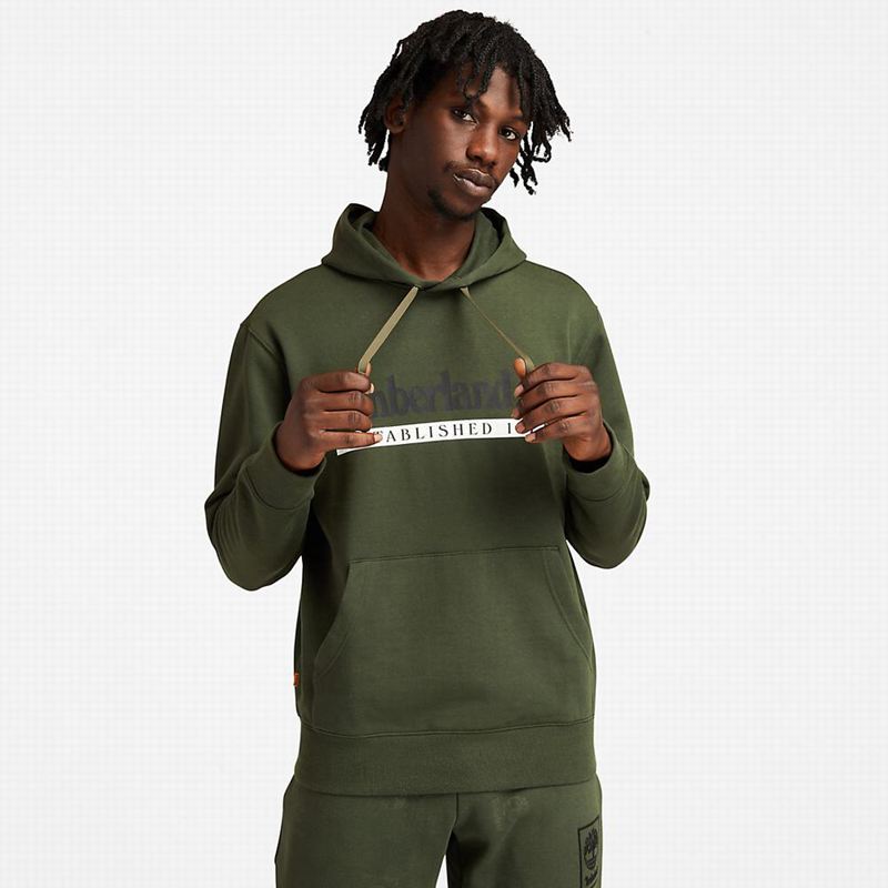 Olive Timberland Established 1973 Hoodie | 91017317