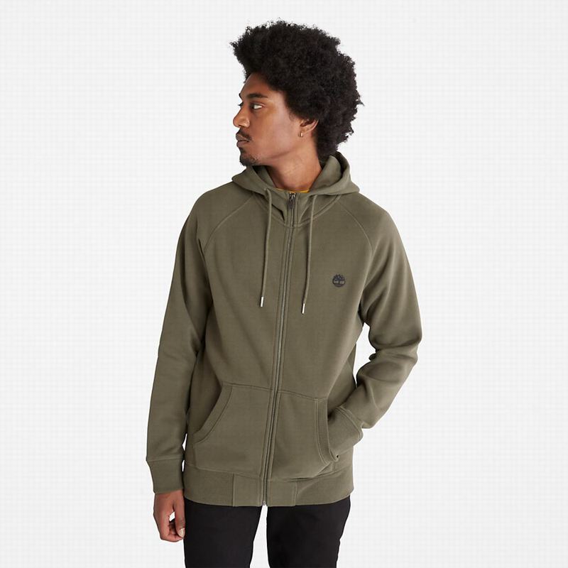 Olive Timberland Exeter River Zip Hoodie | 86245630