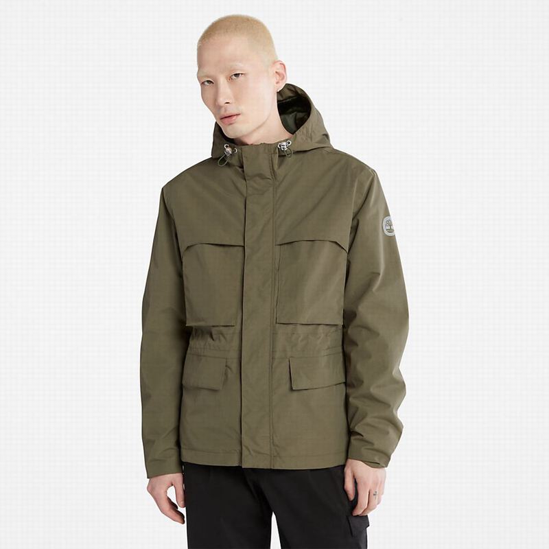 Olive Timberland Garfield Midweight Hooded Waterproof Jackets | 6586315