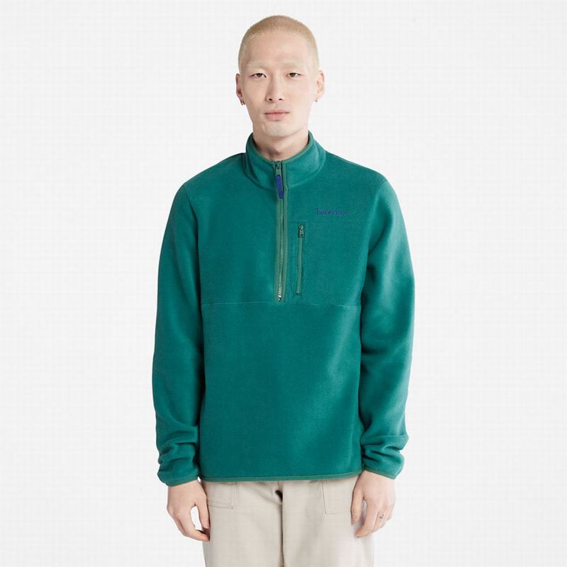 Olive Timberland Mt. Willard 1/4-Zip Fleece Jackets | 86960269