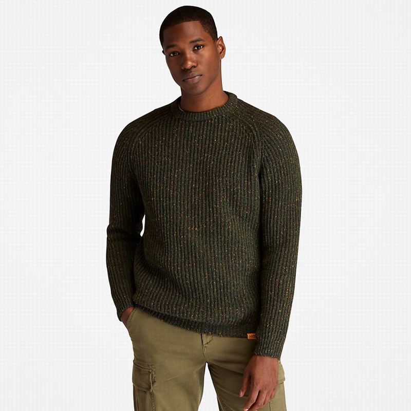 Olive Timberland Naps Yarn Sweaters | 32895872