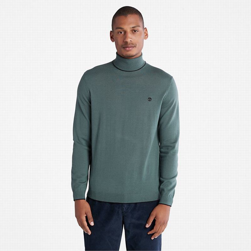 Olive Timberland Nissitissit River Turtleneck Jumpers | 36663291