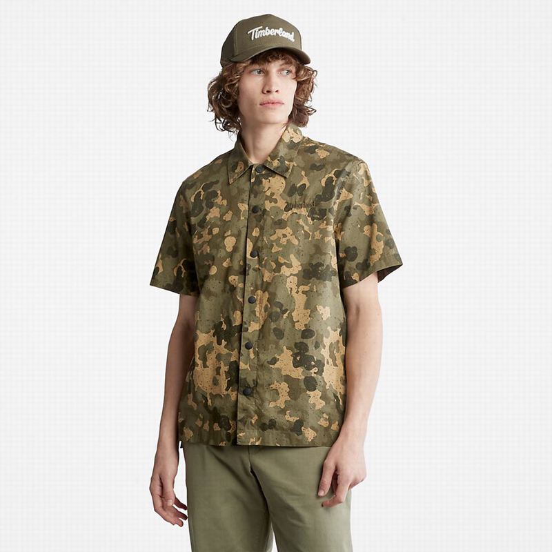 Olive Timberland Organic Cotton Shirts | 36739653