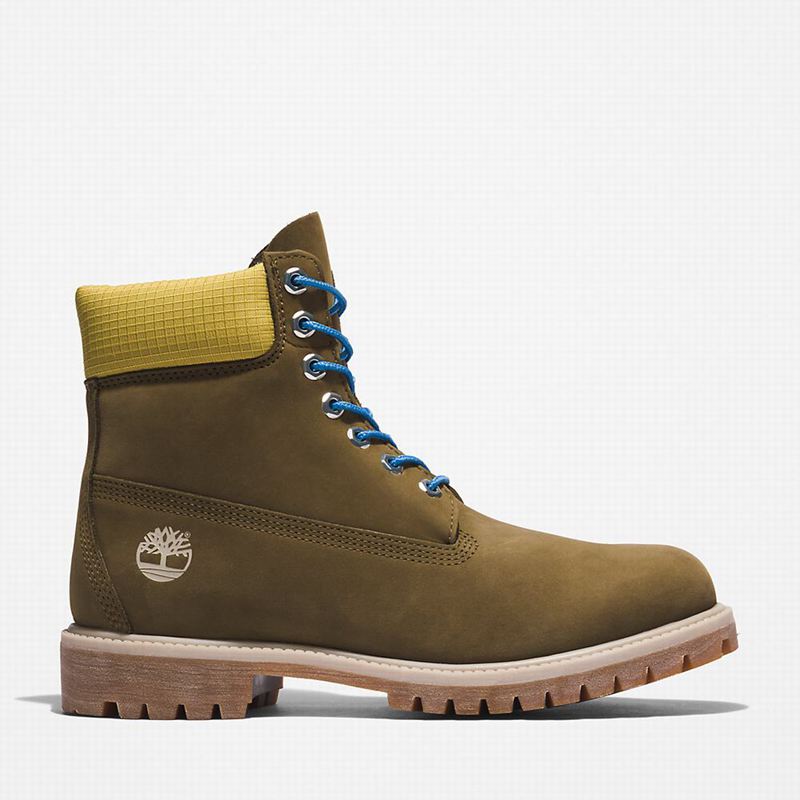 Olive Timberland Premium 6 Inch Boots | 68784130